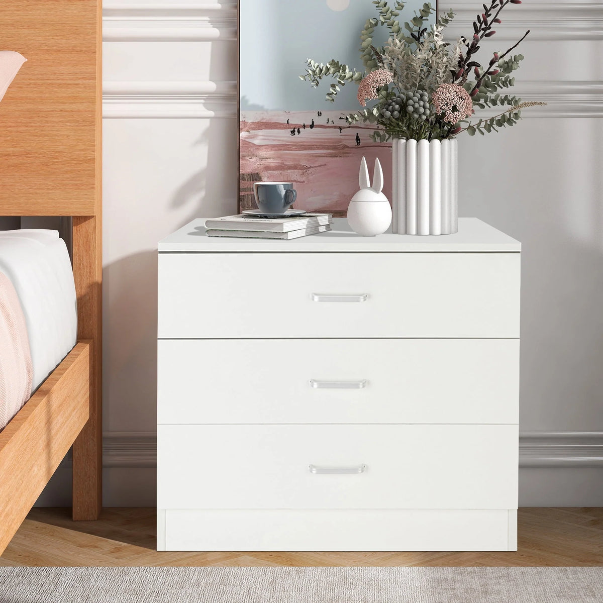 Black 4 Drawer Wood Dresser O847