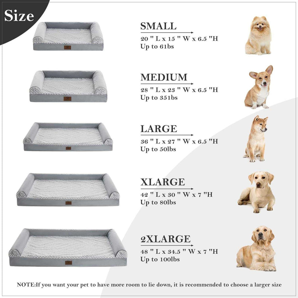 Orthopedic Sofa Dog Bed with Removable Waterproof Cover X5962