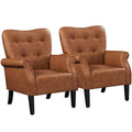 Set of 2 Faux Leather Accent Chair T5171