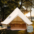 Cotton Canvas Bell Tent with Stove Jack, 4 Season, 5M, Green L2018