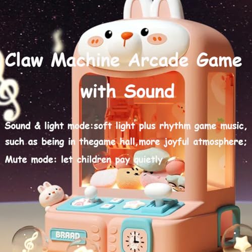 Mini Claw Machine Electronic Arcade Candy Grabber with Sound & 20 Mini Plush Toys K35482
