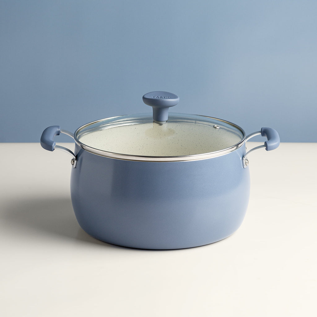 Slate Blue 5 Quart Non-Stick Ceramic Dutch Oven with Glass Lid X496