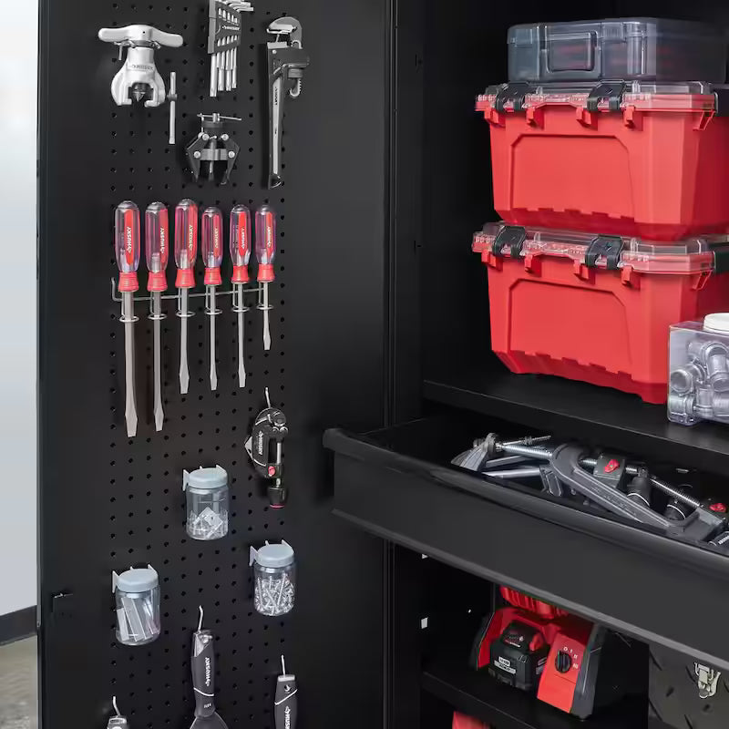 7-Piece Heavy Duty Welded Steel Garage Storage System in Black E975