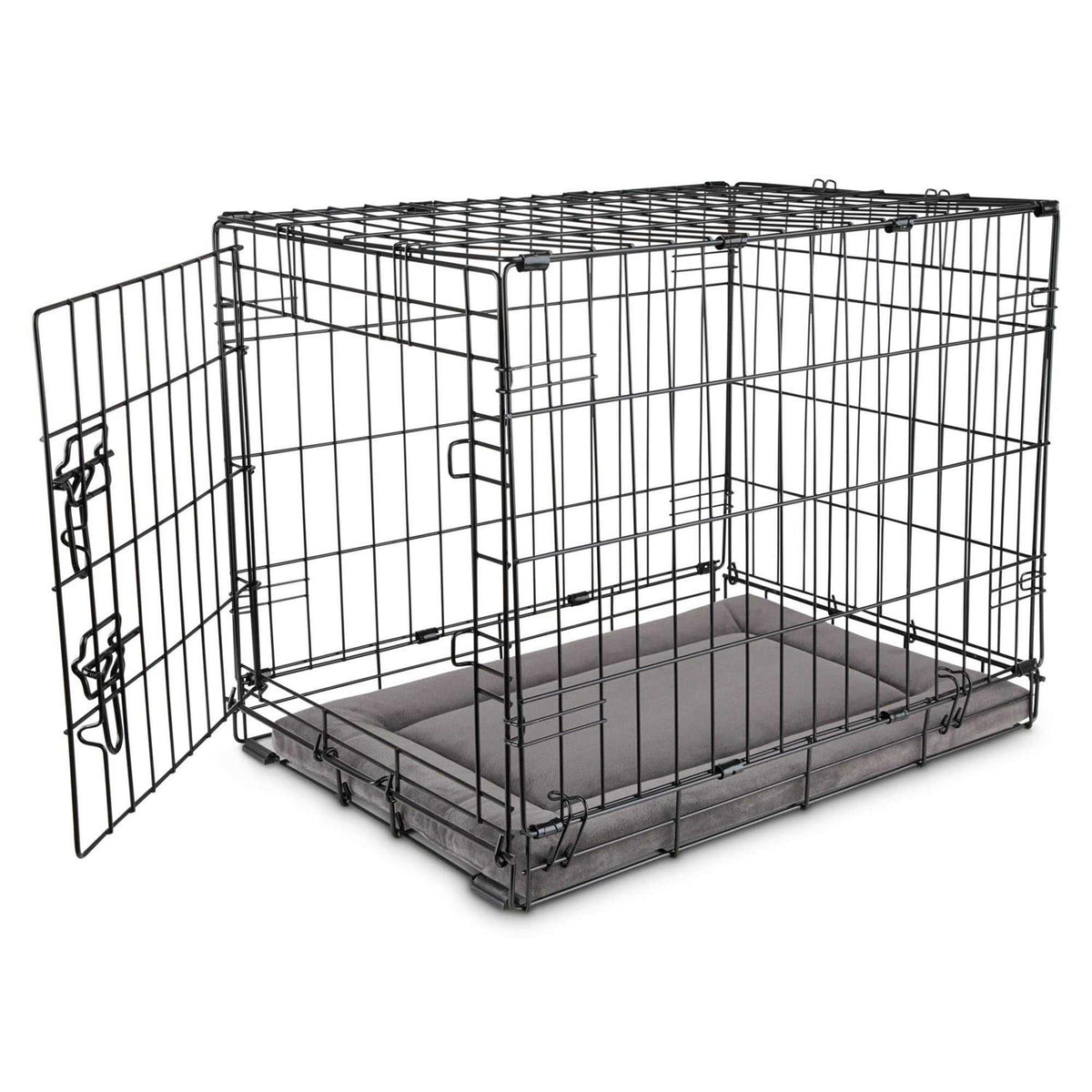 Dark Grey Velvet Dog Crate Mat and Pet Bed P12399