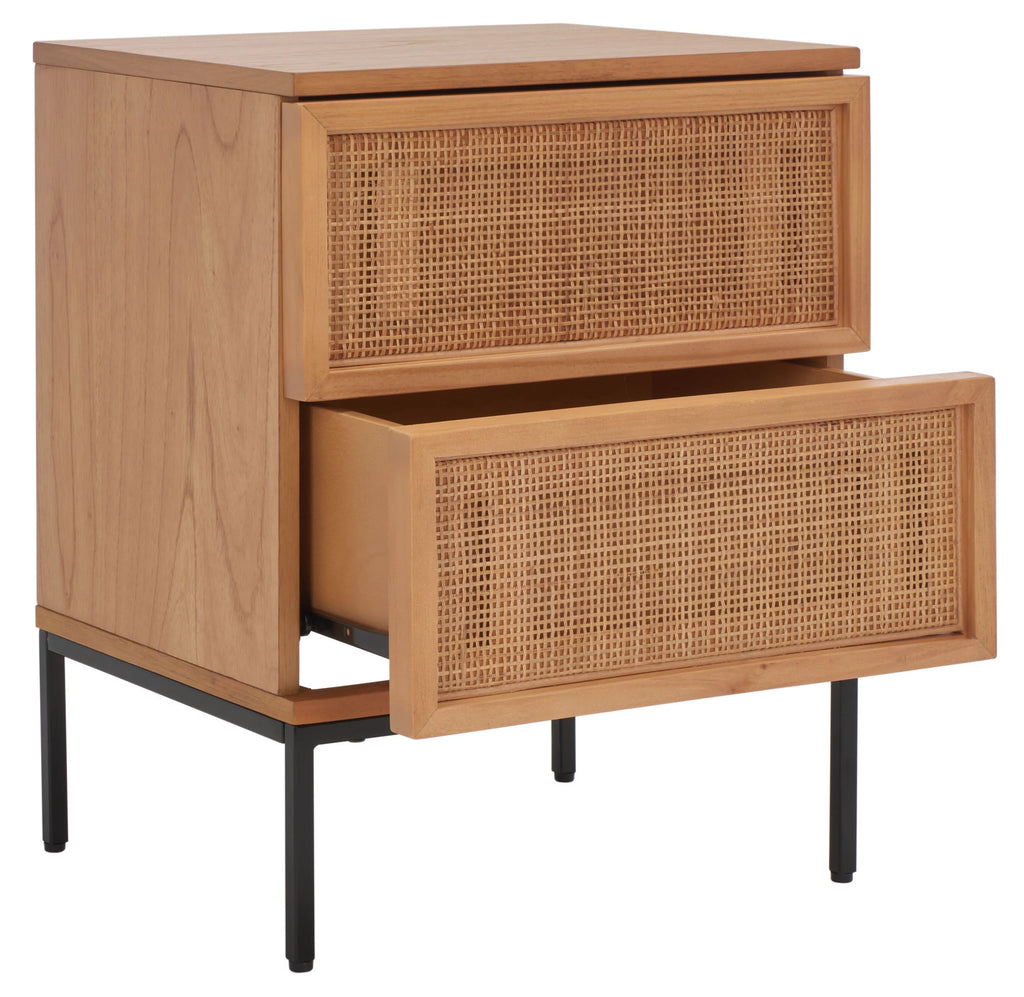 2 Drawer Rattan Nightstand E9735