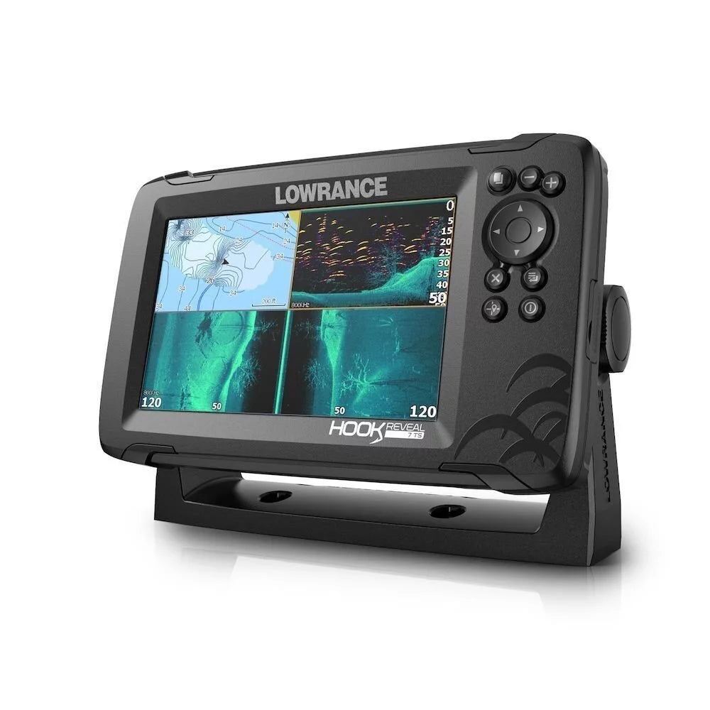 9 In. Fishfinder with TripleShot Down Scan Sidescan Imaging and Mapping J82719
