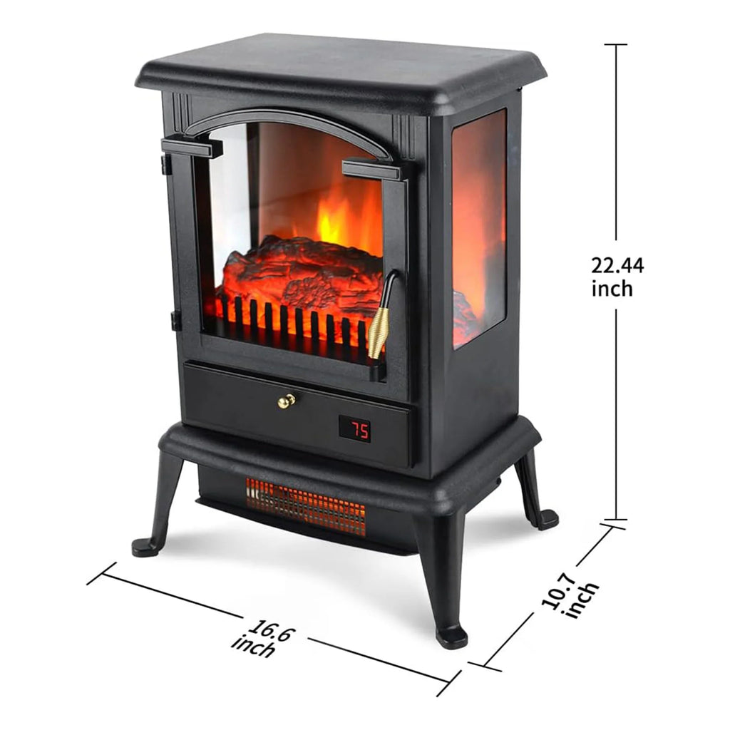 Freestanding Electric Fireplace Heater Stove with Remote 4 Pack S336