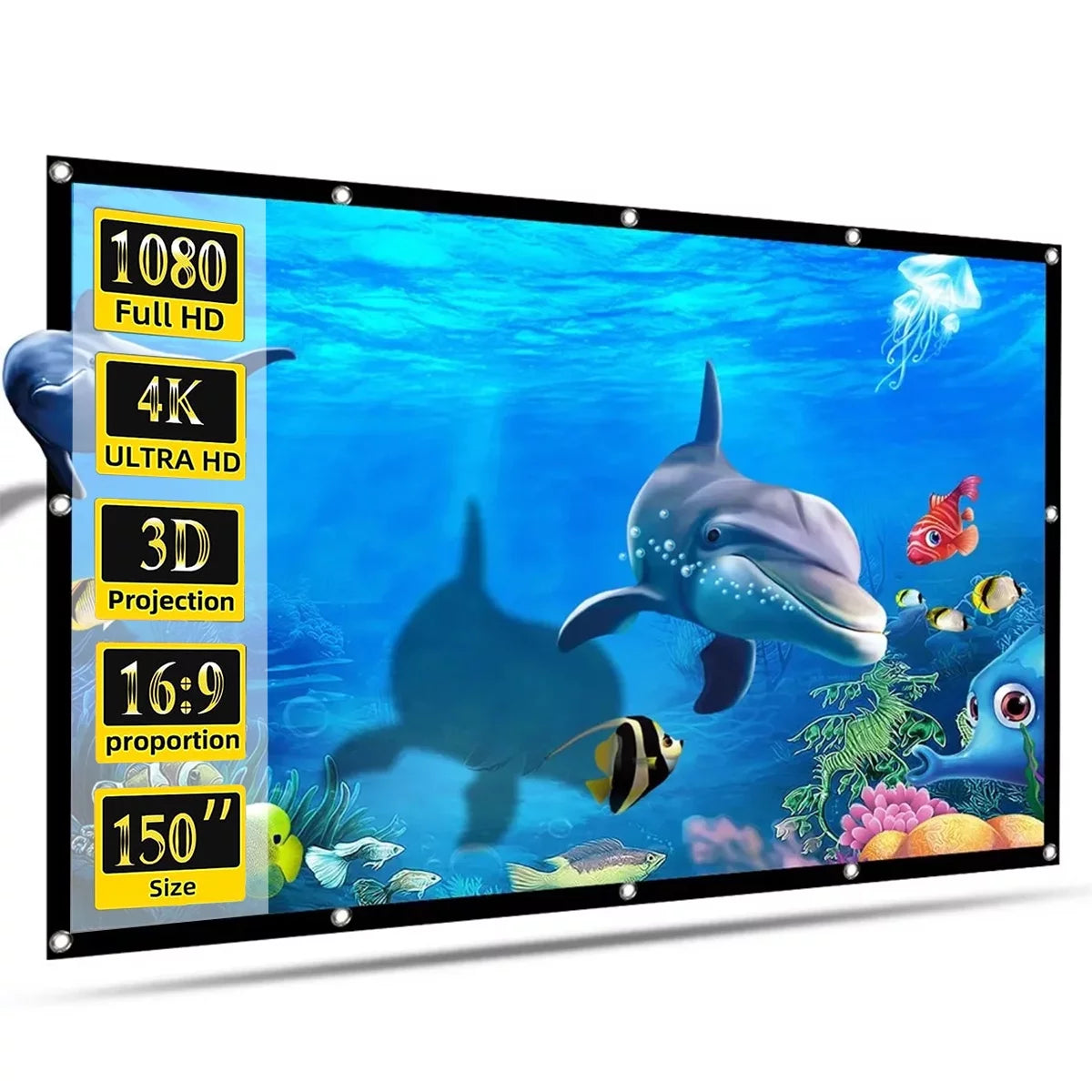 150 Inch 16:9 Foldable Projection Screen H606