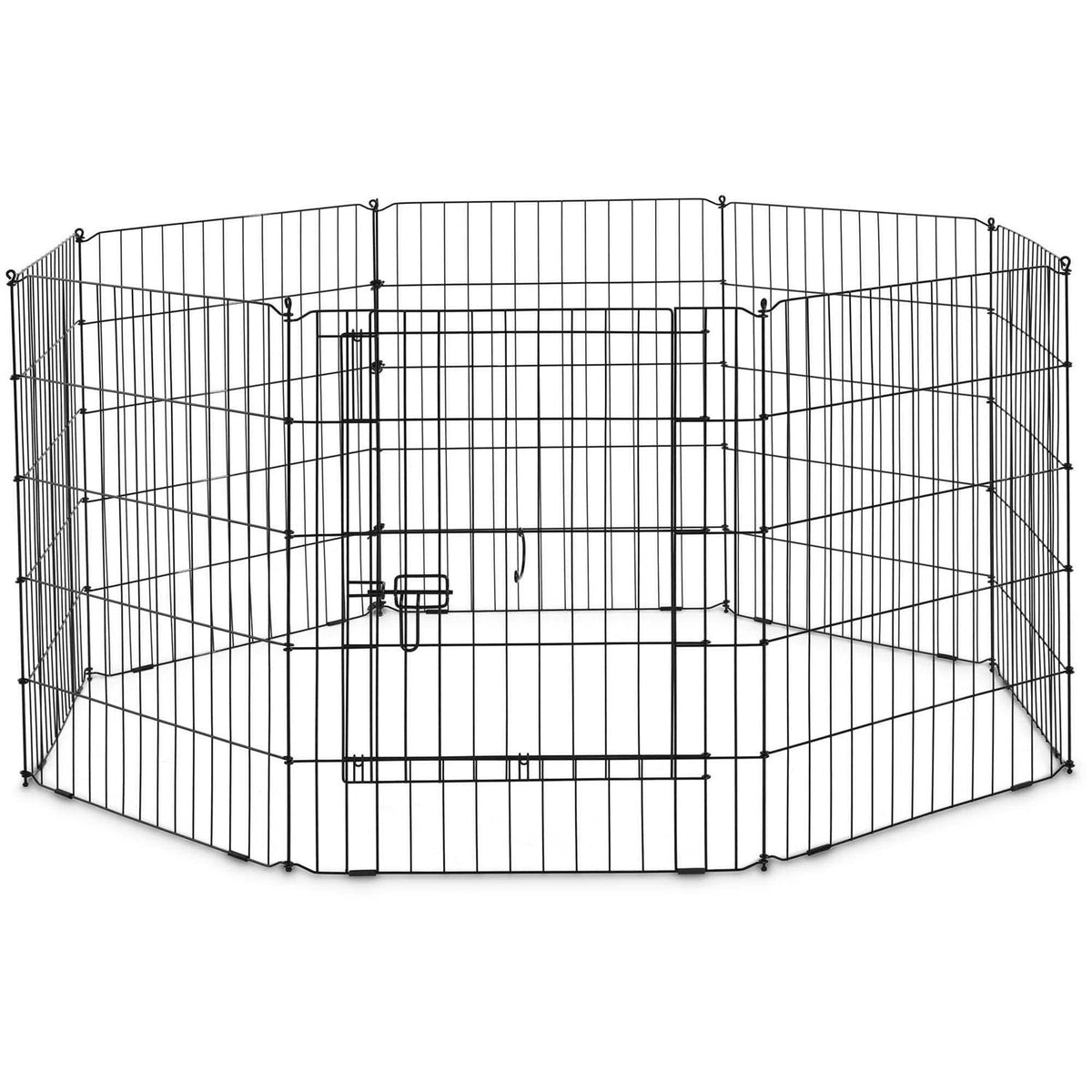 Adjustable Black Exercise Pen for Dogs F94816