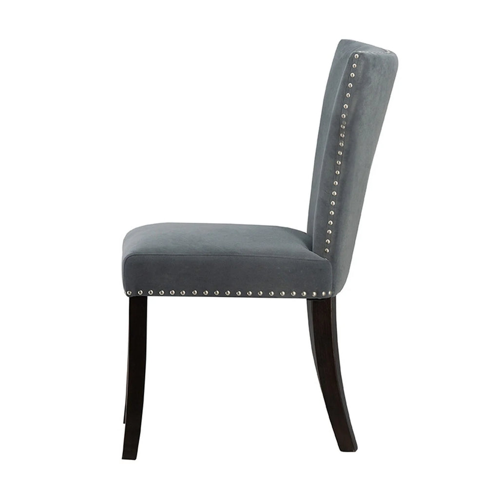 Gray Velvet Upholstered Dining Chair M52462