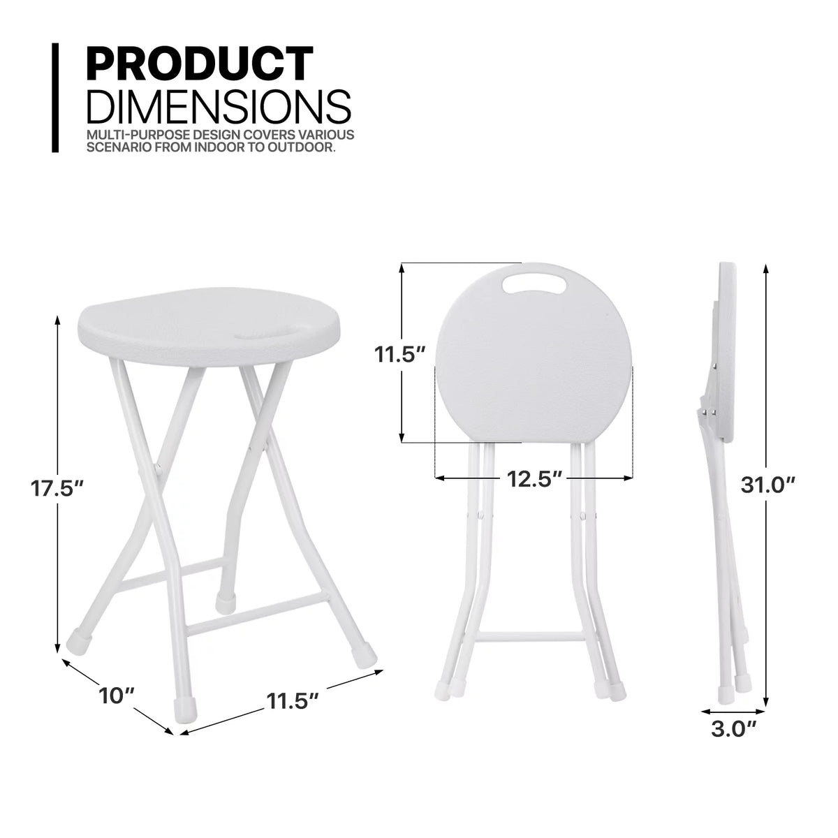 7 Pieces 4 FT Folding Round Table and Chair Set Q76116