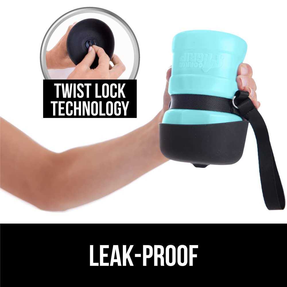 Leak Proof Portable Dog Water Bottle with Bowl Cap B4066