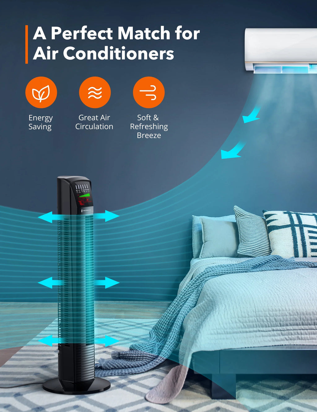 Oscillating Tower Fan with Remote S395263