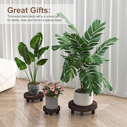 3 Pcs Wood Plant Stand G93790