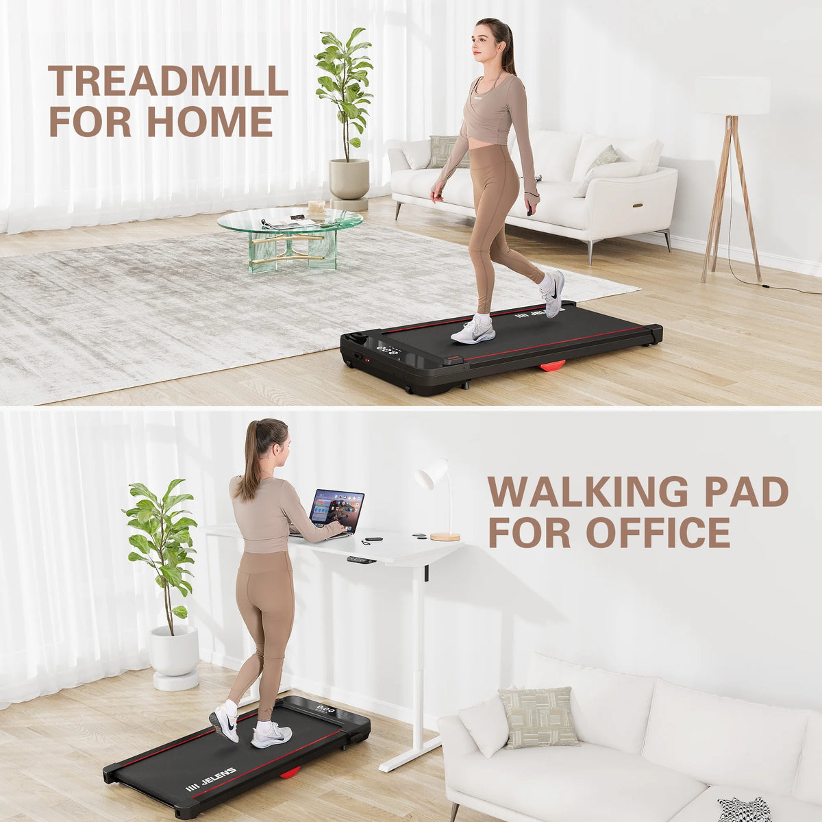 2.5HP Portable Under Desk Treadmill with Remote Control H68516