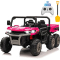 24V 2 Seater Ride on Dump Truck with Trailer Green K42633