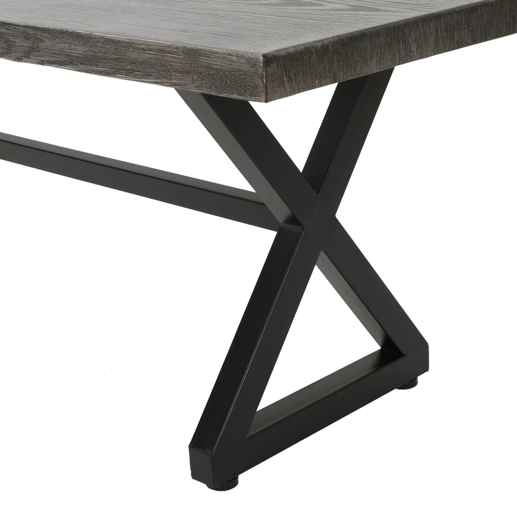 Gray Outdoor Aluminum Dining Bench A6508