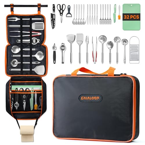Camping Cooking Utensil Set with Organizer Case V7689