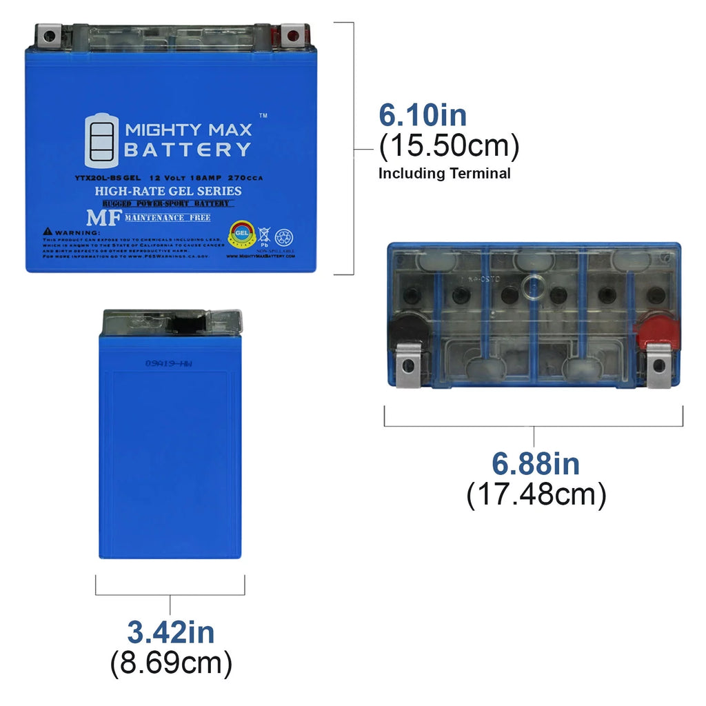 YTX20L-BS GEL Battery V928859