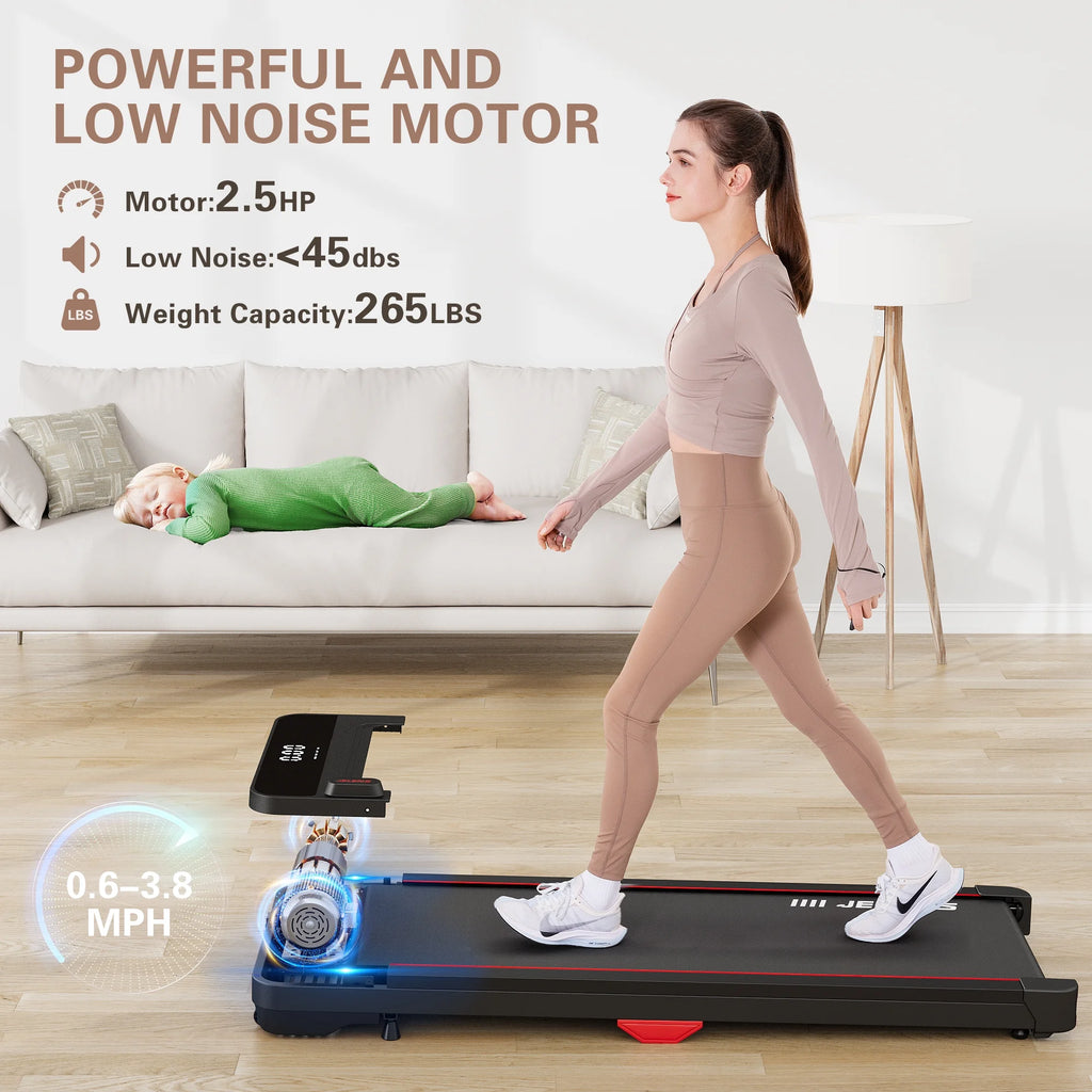 2.5HP Portable Under Desk Treadmill with Remote Control H68516