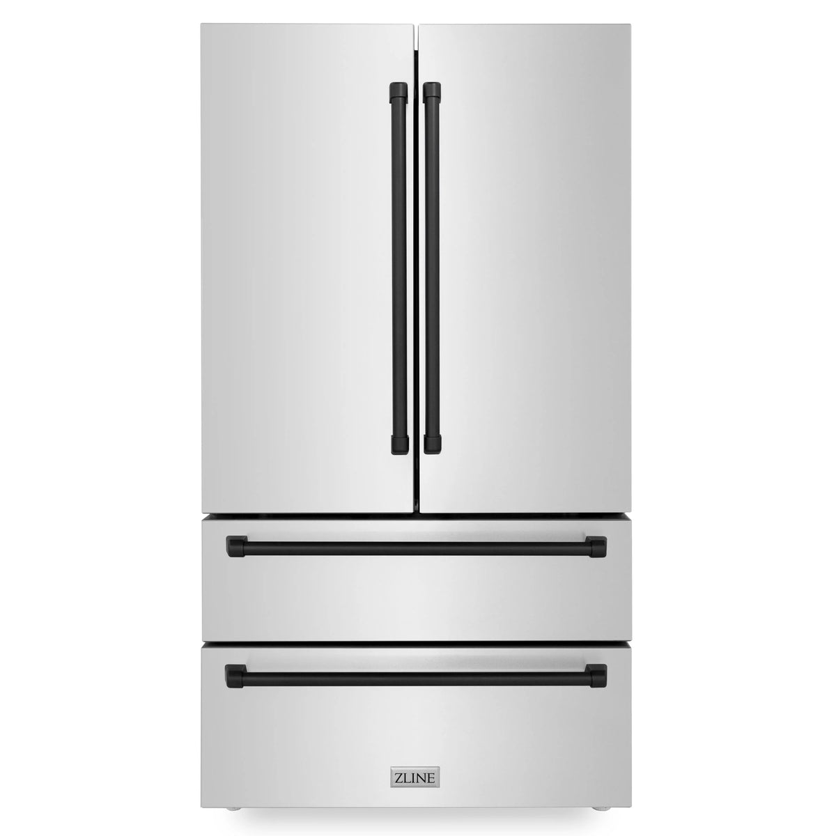36 In. 22.5 cu. ft. Refrigerator with Ice Maker in Stainless Steel and Matte Black V871446