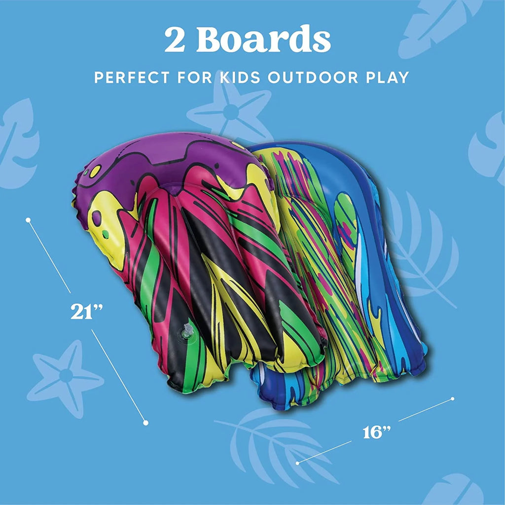2 Pack 20ft x 35.5in Water Slide with Bodyboards G82941