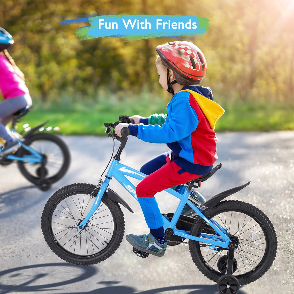 Blue Kids Bike with Removable Training Wheels F510214