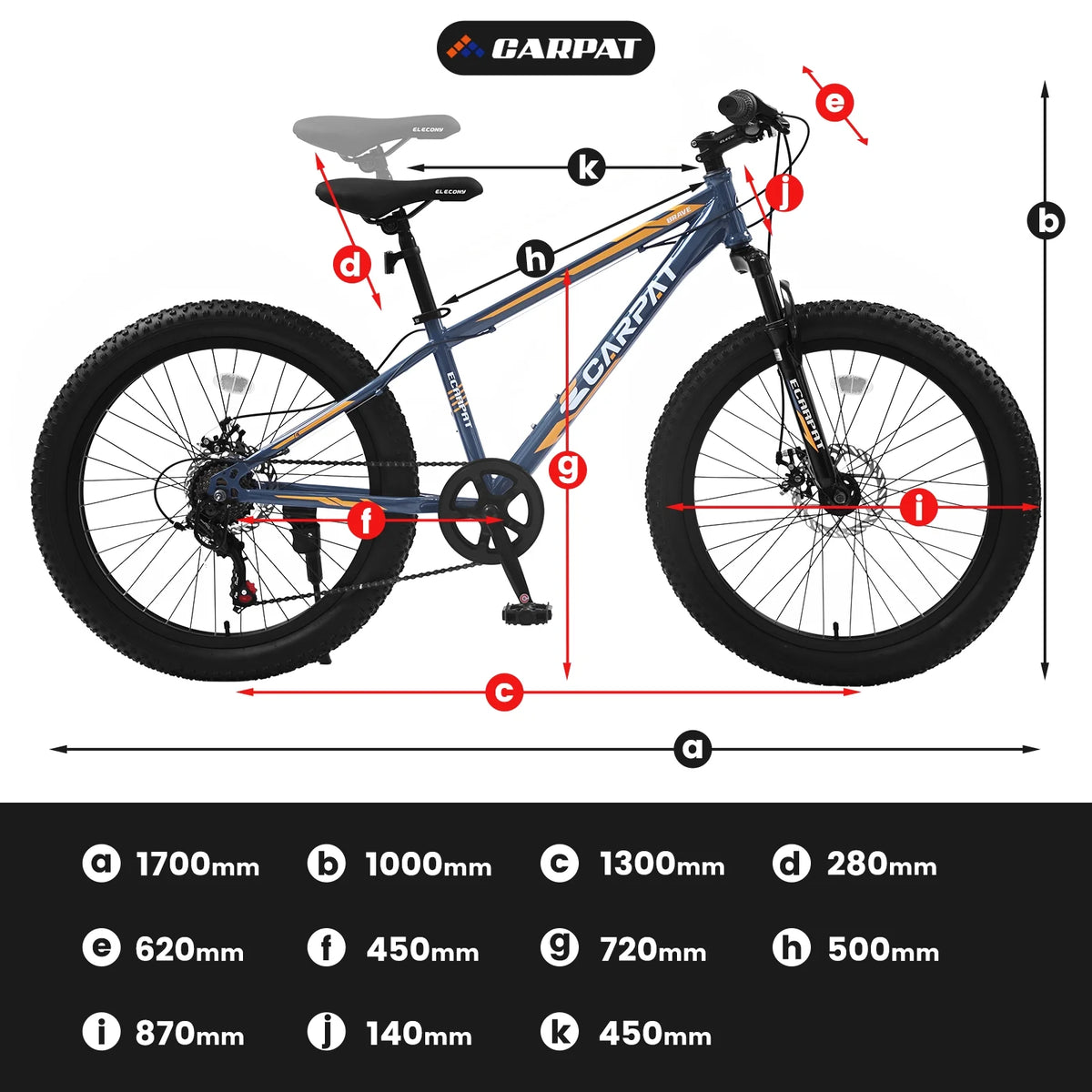 24 inch Mountain Bike with Fat Tires P408