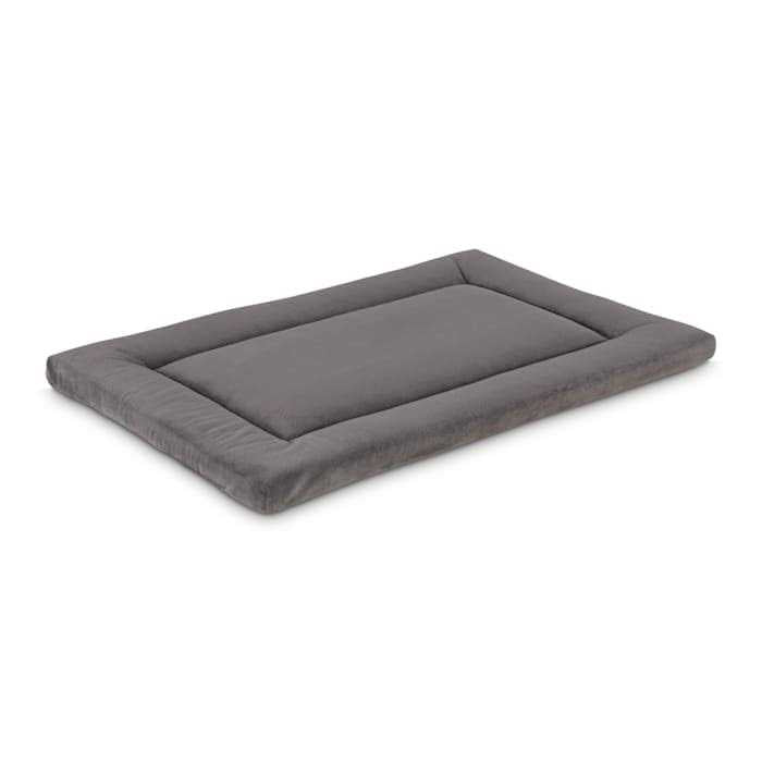 Dark Grey Velvet Dog Crate Mat and Pet Bed P12399