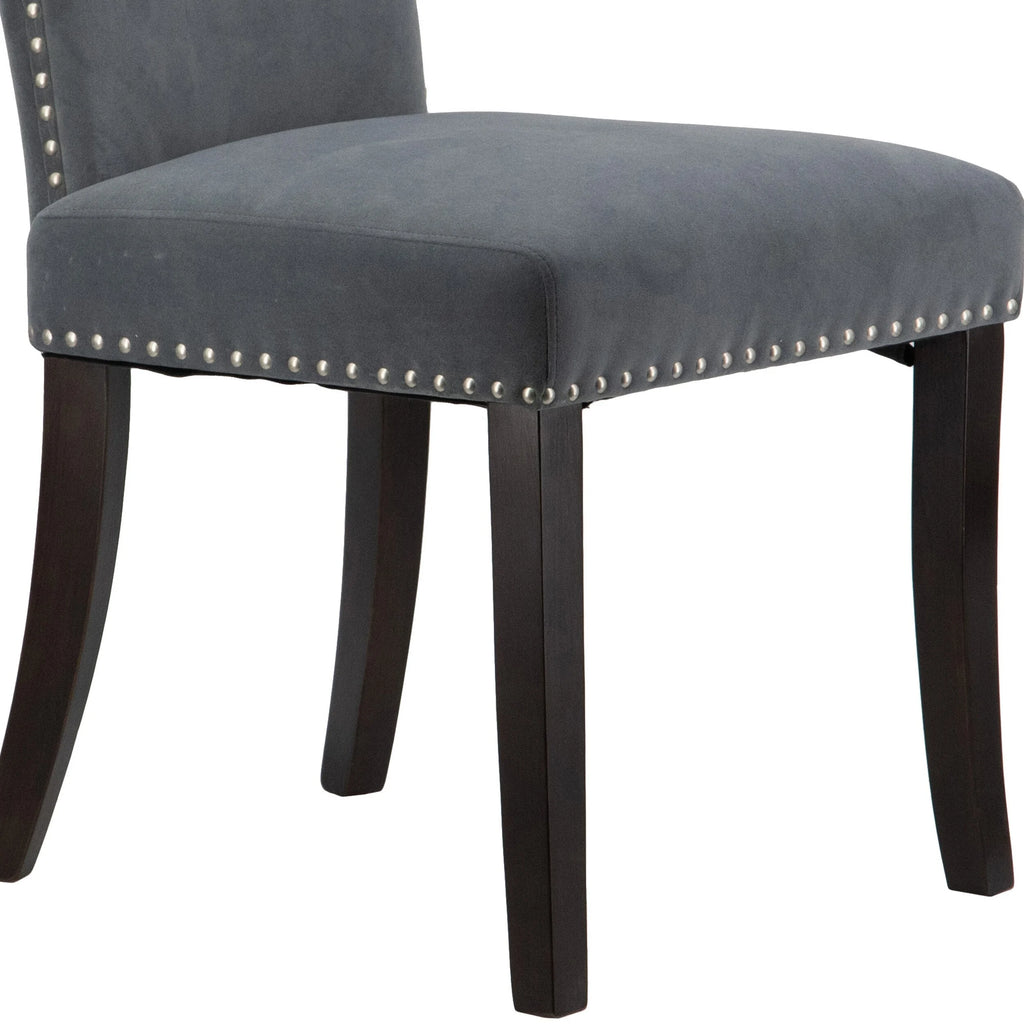 Gray Velvet Upholstered Dining Chair M52462