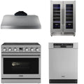 36 Electric Range, Range Hood, Dishwasher and Wine Cooler J689205
