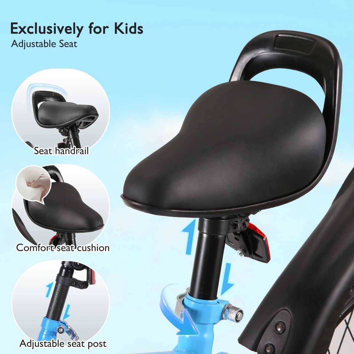 Blue Kids Bike with Removable Training Wheels F510214