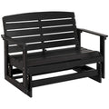 Black HDPE Double Patio Glider Bench S5639