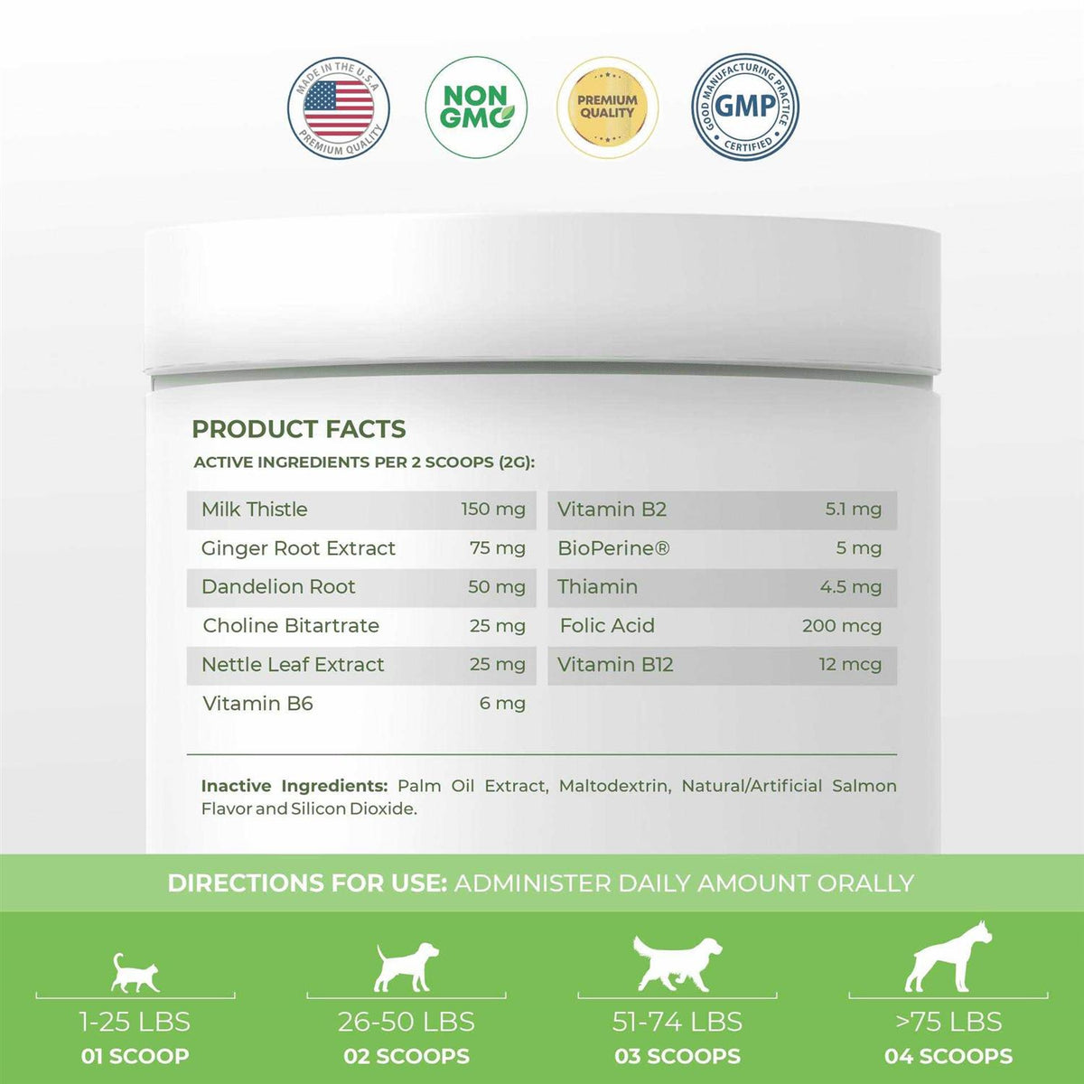 Milk Thistle for Cats 4oz Powder Y3454