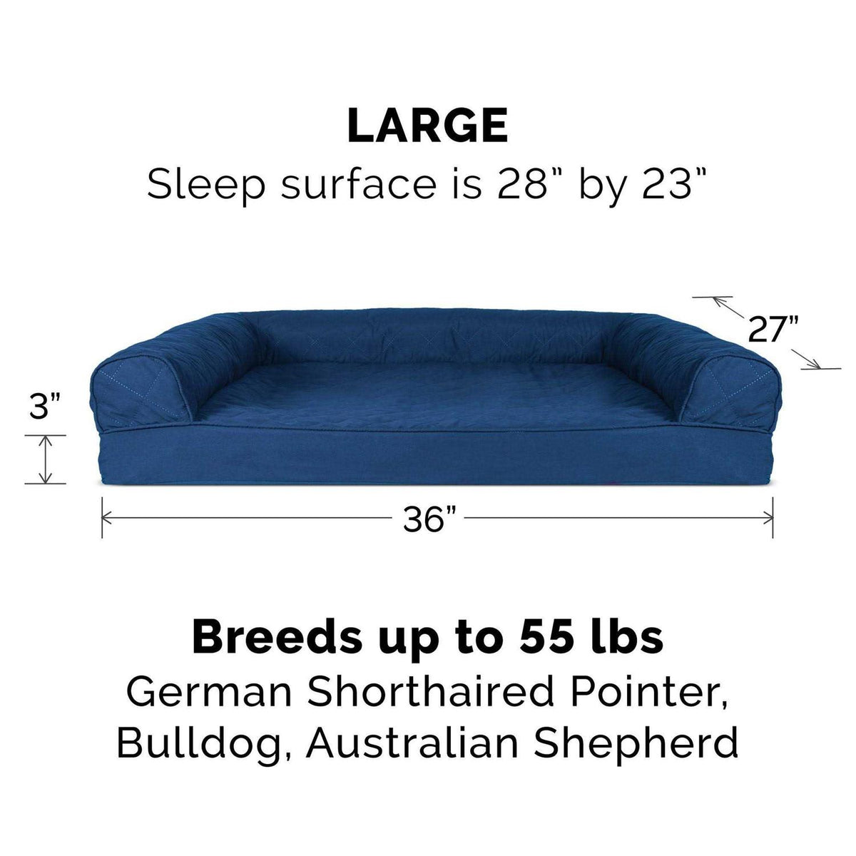 Quilted Sofa Dog Bed Y12354
