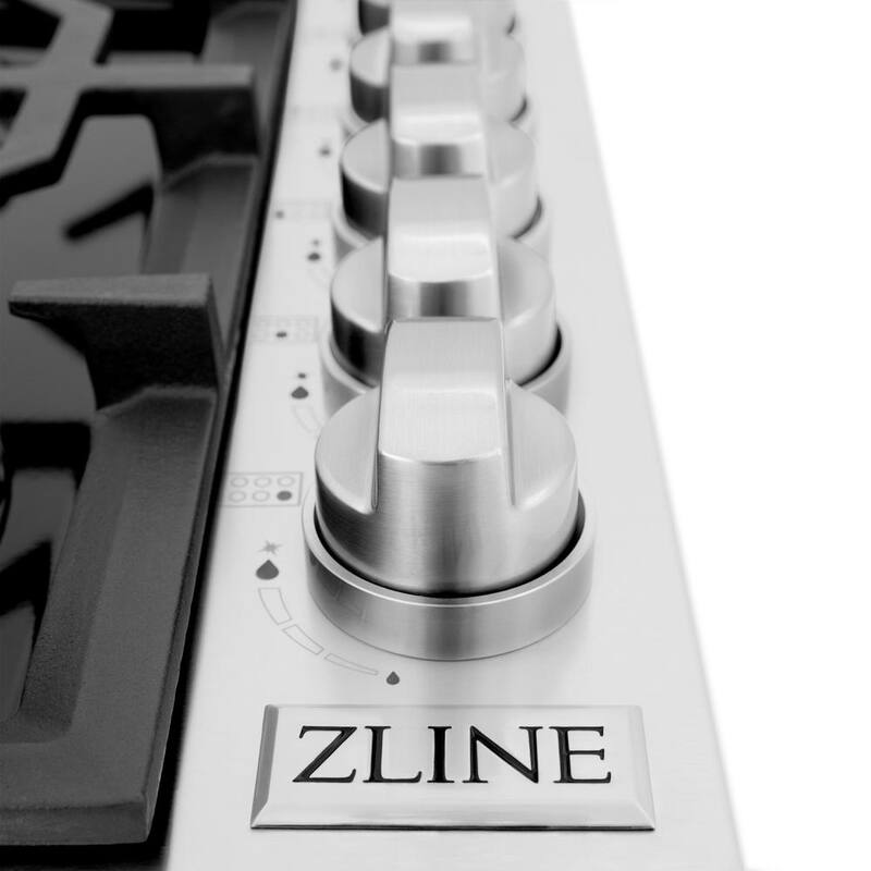 6 Burner Porcelain Gas Cooktop in Stainless Steel L8554