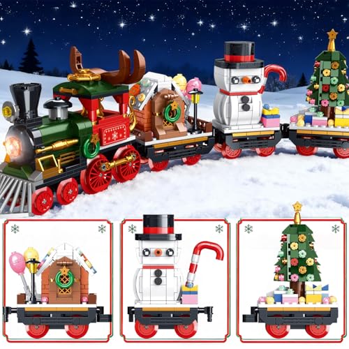 Christmas Train Building Toys Set 868pcs with LED Light I482