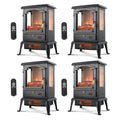 Freestanding Electric Fireplace Heater Stove with Remote 4 Pack S336