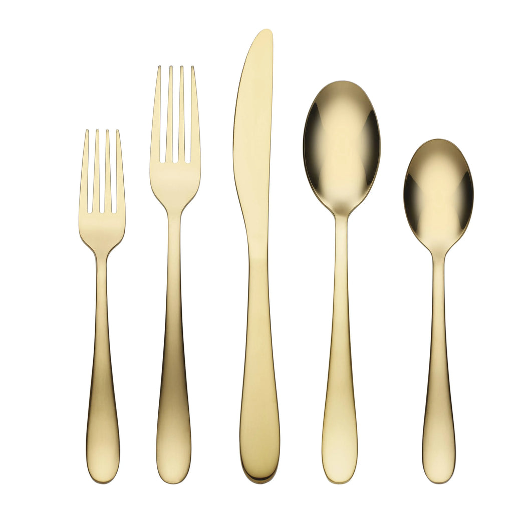 Gold 40 Piece Flatware Set C585665