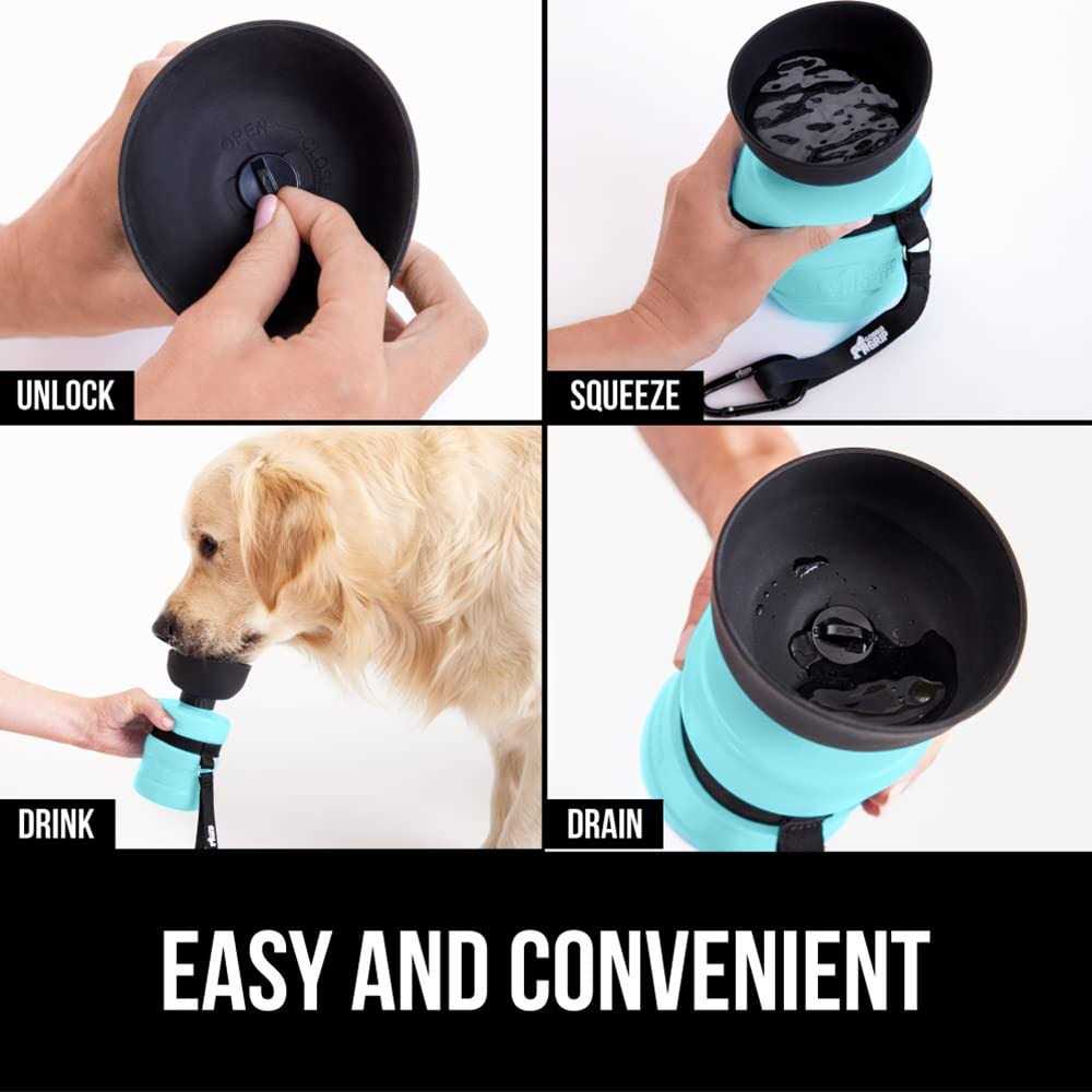 Leak Proof Portable Dog Water Bottle with Bowl Cap B4066