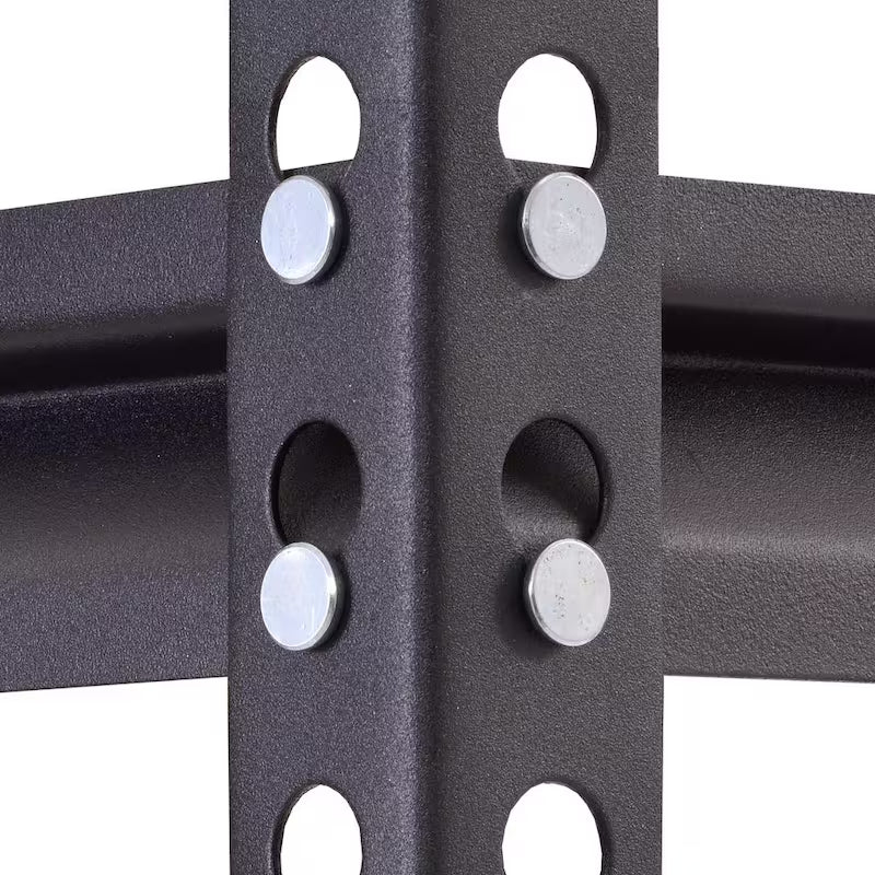 5-Tier Heavy Duty Steel Shelving Unit in Black Z30556