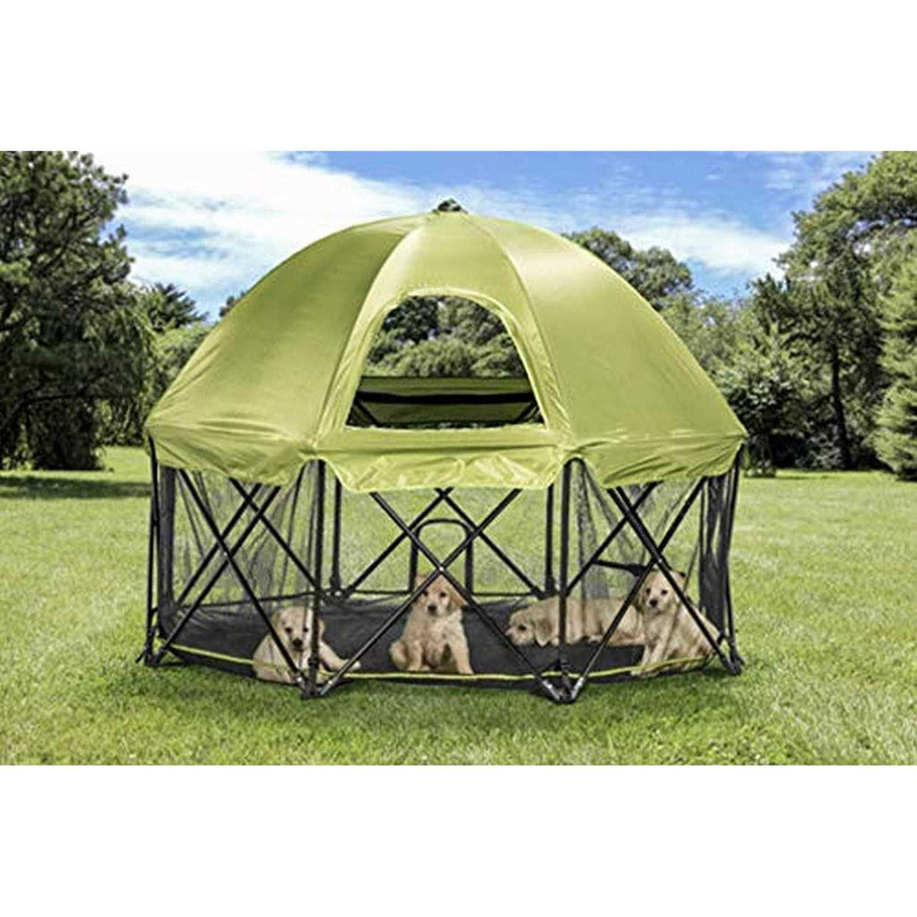 8 Panel Foldable Portable Steel Pet Play Pen R90488