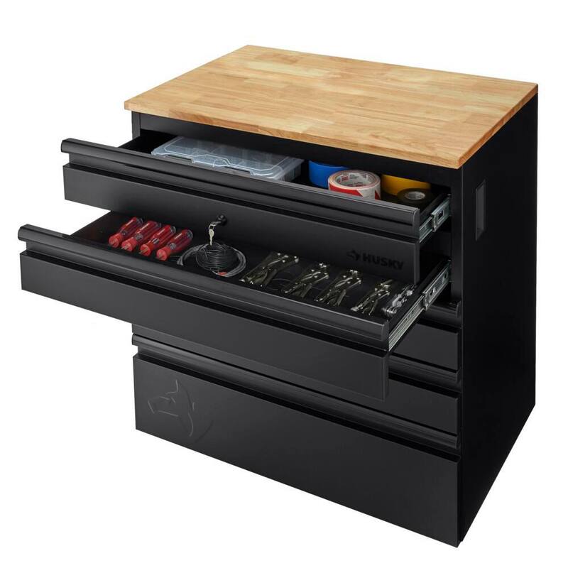 7-Piece Heavy Duty Welded Steel Garage Storage System in Black E975