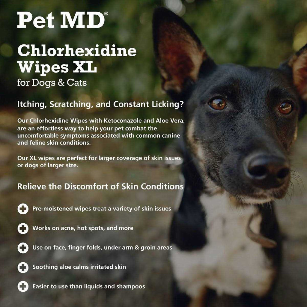 Chlorhexidine Antiseptic Dog & Cat Wipes M811887
