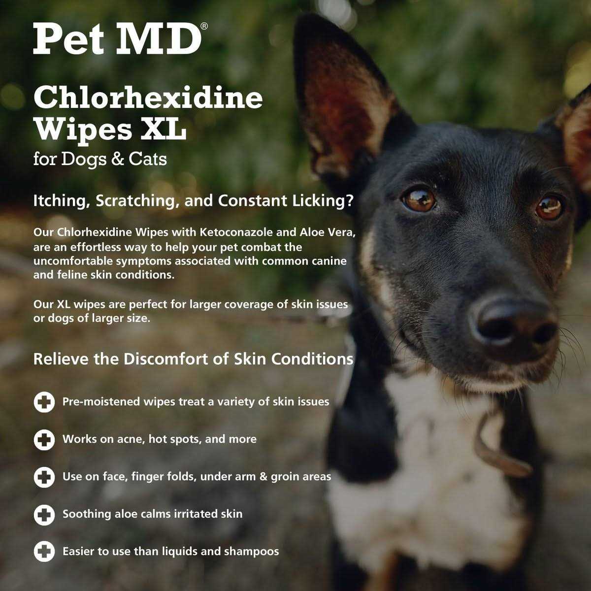 Chlorhexidine Antiseptic Dog & Cat Wipes M811887