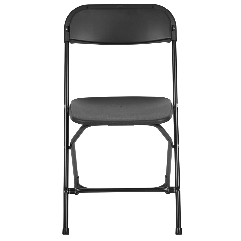 Black Plastic Folding Chair 2 Pack W9575