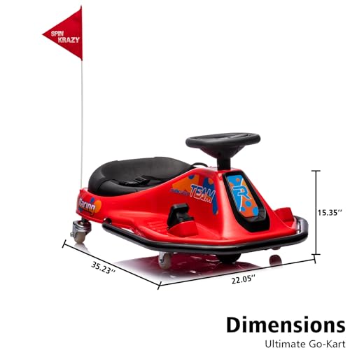 24V Electric Drifting Go Kart for Kids, Black A474539