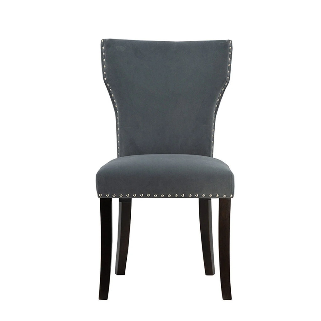 Gray Velvet Upholstered Dining Chair M52462