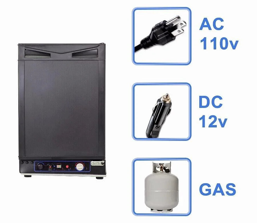 1.4 Cu ft 3 Way Propane Gas Mini Refrigerator Reversible Door I422284