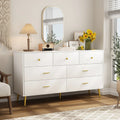 White 7 Drawer Wood Dresser E822